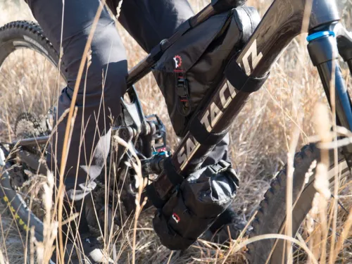 Revelate Designs Hopper frame bag and Joey downtube bag